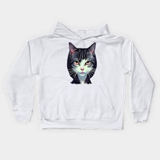 Cat hoodie cool vintage hipster cute Kids Hoodie